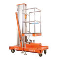 Small aluminium alloy hydraulic mast lift High Quality Single Mast Lift Aerial Work Platform Portable